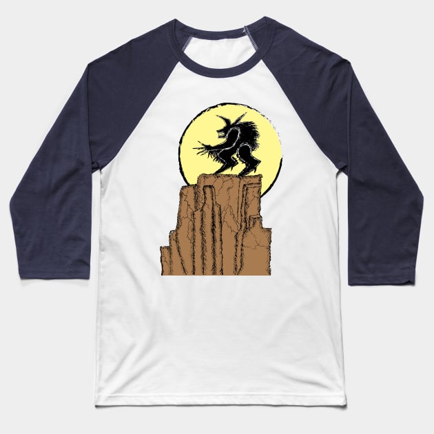 Desert Wolf Baseball T-Shirt by skrints